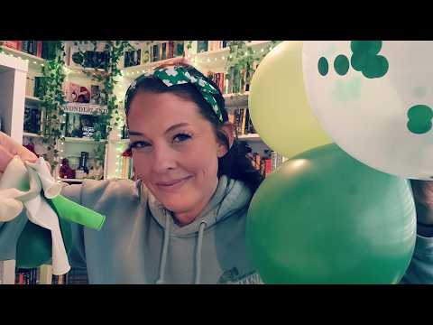 ASMR- Blowing Up Balloons For The St. Patricks Day Office Party ☘️🍻