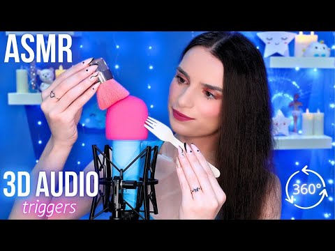 ASMR 3D Brain Penetrating Triggers 🤤 Mic Scratching , Tapping , Massage etc 😴 No Talking for Sleep