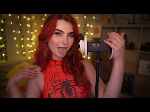 ASMR Earlicking ✧ Mary Jane Ear Licks & Ear Noms w/ Visuals, Kisses & Delay ✧