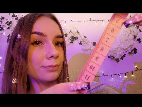 ASMR - Measuring Your Face / Dotting On Your Face (Soft Whispering)