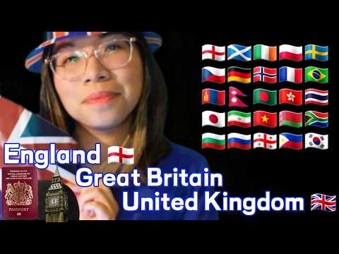 ASMR GREAT BRITAIN IN DIFFERENT LANGUAGES FOR SLEEP (Soft Speaking, Brown Noise) [25 Languages] 🇬🇧