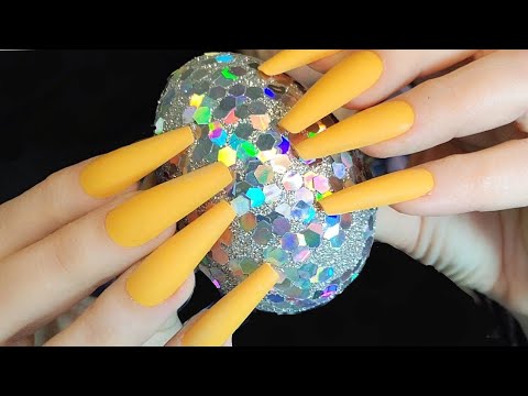 ASMR Fast Aggressive Tapping And Scratching On Textured Easter Eggs | Long Nails