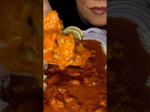 EATING BUTTER CHICKEN #asmr #food #indianfood
