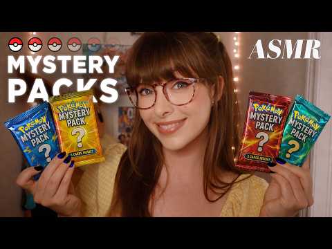 ASMR 🌙 Pokémon Mystery Packs Opening to Relax You 💤 Whispers, Tapping & Crinkles