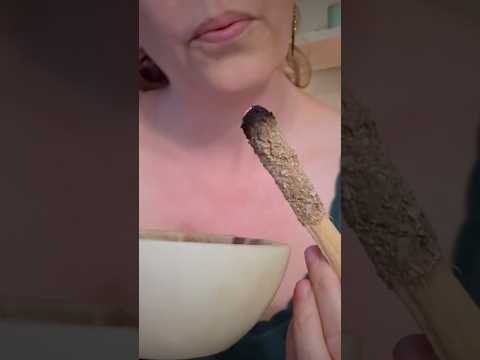 Sage-dipped palo santo smoke cleanse #asmr #relax #reiki