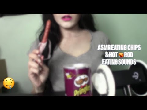 ASMR Eating Pringles Chips Hot Rod 🥵🤤💗(Eating Sounds) 💗 3DIo BINAURAL 💗