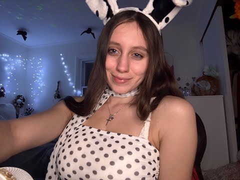 ASMR helping you get ready for the Halloween party.