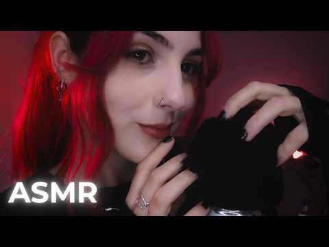 ASMR Fluffy Mic Scratching, Head Massage & Kisses