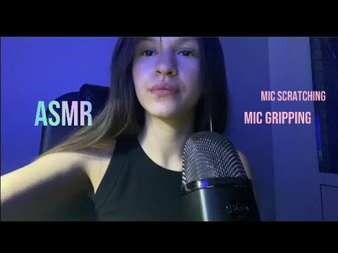 ASMR | Mic scratching/mic gripping (bare mic, fluffy cover)