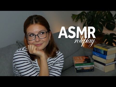 ASMR | friend lends you books while you sip on tea | soft spoken roleplay