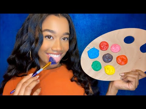 ASMR Spit Painting You With Edible Paint P2 🎨 💦 Up Close Personal Attention ASMR