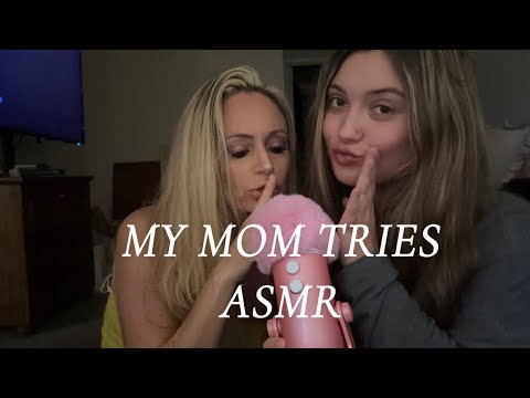 my MOM tries ASMR! 🤣🫶🏻