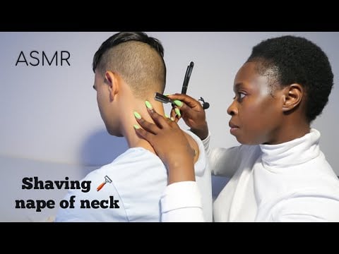 ASMR Real Shaving nape of neck | Tickling •Massaging •Shivering Tingles