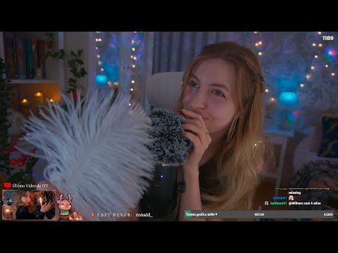 ASMR DIRECTO Relajante +1H ❤️ BlueYeti Masajes y Visuales con Pluma 🌿 @YarifyASMR