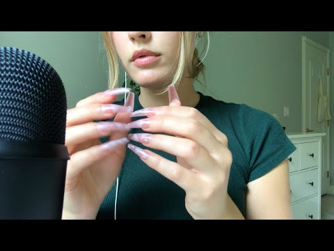 ASMR nail on nail tapping with long nails!💅| fast & tingly💤