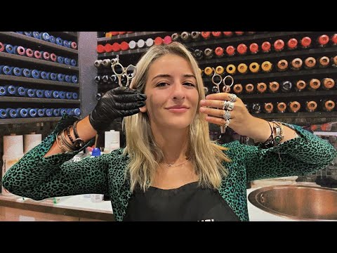 ASMR complete fast and chaotic haircut and hairstyle !!!!!!