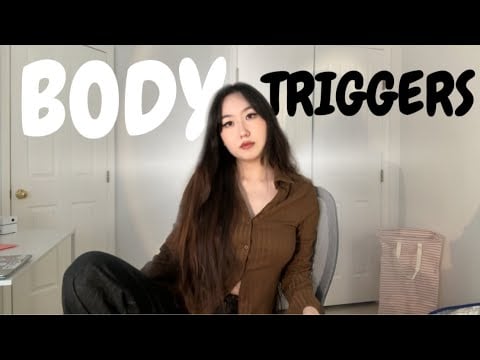 ASMR BODY TRIGGERS 💥 collarbone tapping, hand sounds, fabric sounds, sock scratching + 