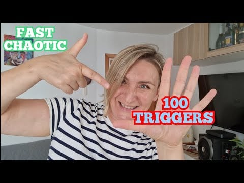 ASMR | 100 FAST AGGRESSIVE TRIGGERS | CHAOTIC TRIGGERS | LOFI VIBES#asmr #lofi #fast #triggersounds
