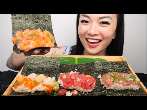 SUSHI ROLL DIY (ASMR EATING SOUNDS) NO TALKING | SAS-ASMR