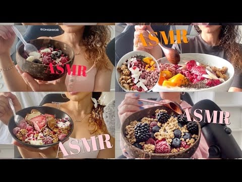 ASMR| Yogurt Bowl Mukbang Compilation 🥣🍓🫐🍌