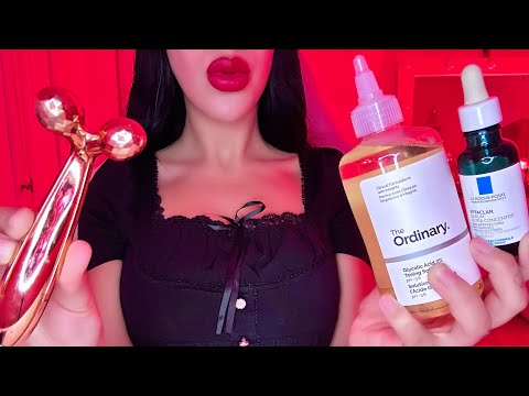 ASMR TE HAGO TU SKINCARE🧖‍♀️ ATENCIÓN PERSONAL✨🌙 ROLEPLAY