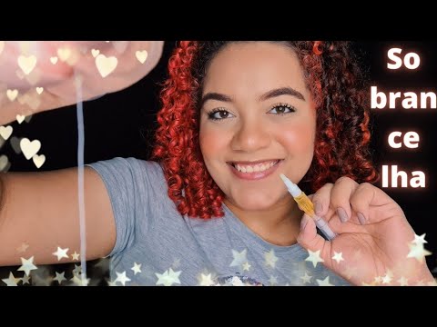 ASMR: FAZENDO SUA SOBRANCELHA COM LINHA 💖💖