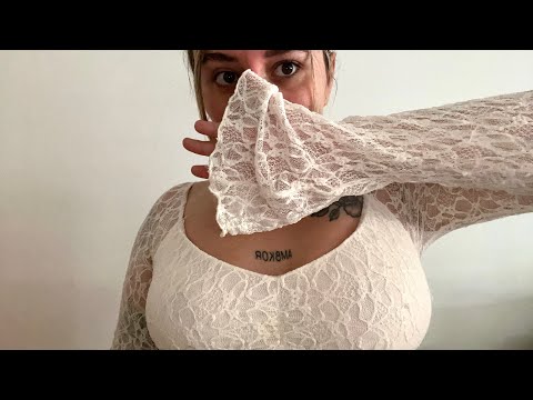 🐇ASMR FABRIC SCRATCHING EN TELA DE ENCAJE ⚪️👩‍🦳