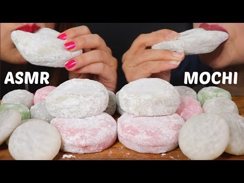 ASMR MOCHI (SOFT STICKY EATING SOUNDS) 찹쌀떡 리얼사운드 먹방 もち | Kim&Liz ASMR