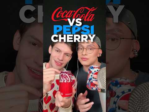 PROBAMOS LA COCA COLA Y PEPSI DE CHERRY 🍒 CUÁL ES MEJOR? #asmr #shorts #asmrvideo #comedia