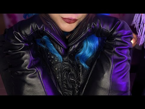 Asmr~🖤New leather gloves💙 #asmrvideo #asmrleathergloves #asmrwhispering