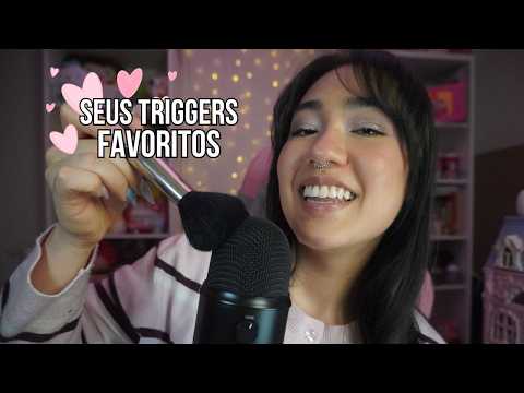 ASMR RÁPIDO | SEUS GATILHOS PREFERIDOS (squishy de água, pincel na tela e no microfone)