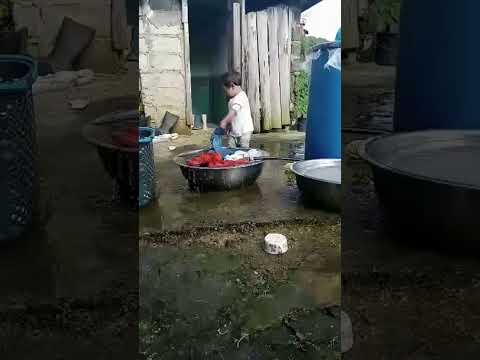 Little boy  washing clothes #america #philippines #hardwork #washingclothes #babyboy #viralshorts