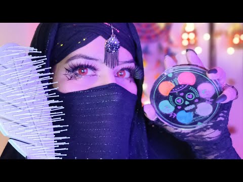 🧙‍♀️witch doing your quick makeup ASMR 🎃#layeredasmr #transition #makeupasmr