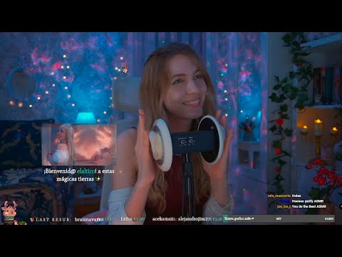 ASMR 3DIO DIRECTO +2H ❤️ Masajes, sonidos y visuales al final 🌿