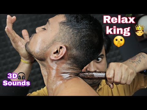 Neck Cracking Neck Massage With Oil and lots of cracking head massage asmr