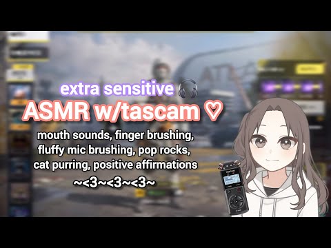 ASMR Ear to Ear 🎧 Triggers w/Tascam pt.2 ♡ (mouth sounds, positive affirmations..)