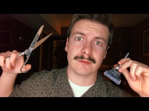 [ASMR] Haircut and Beard Shave Role Play | Visual ASMR Triggers | RV