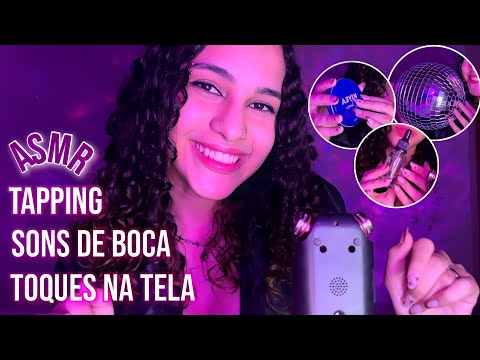 ASMR | SONS DE BOCA + TOQUES NA CÂMERA E MUITOOO TAPPING 💤