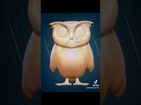 Owl sculpt 🦉 #nomadsculpt #3dprinting #owls #owl #sunflower #art #creative