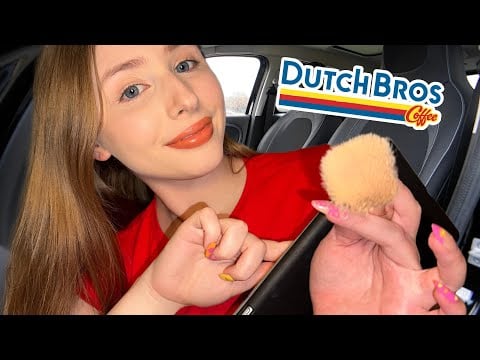 ASMR Roleplay | Dutch Bros Employee Does Your Makeup 💄☕️🚗 (while you’re in the drive thru ordering)