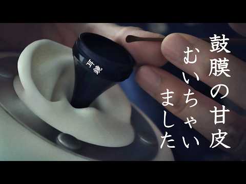 【ASMR 3Dio 無言】耳汁吸ってふやけた鼓膜の甘皮を少しずつ剥ぐ。ネチョつく鼓膜はむずむす痒み発症。な、気がする。シチュエーション的耳掃除 with 秋の虫と雨音🦗ときどき夏の虫