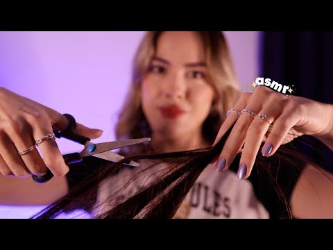 ASMR ROLEPLAY | Cabeleireira corta e lava seu cabelo 😴💇🏼‍♀️  voz suave e atenção pessoal