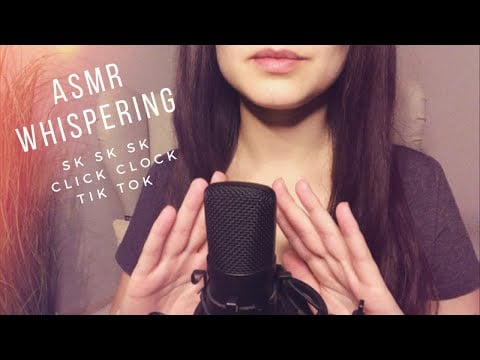 ASMR Whispering  🌙 Hand movements & Sk sk sk, Click clock, Tik tok ✨