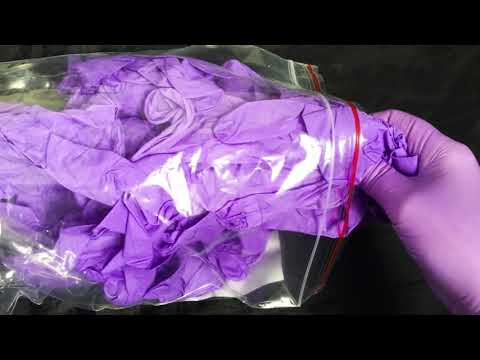 GLOVES 👉 PURPLE 💜XS 🪶 SOFT NITRILE EASY GLIDE 💜TIGHT💜 [[ASMR]]
