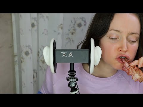 ASMR Eating Sounds | Bacon | 3Dio Ear To Ear | Mukbang 먹방 (No Talking)