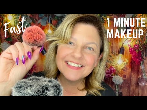 ASMR | 1 Minute Fast & Tingly Spring Makeup RP ⚡⚡⚡💗🥰