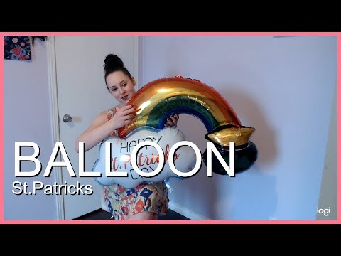 ASMR- Mylar Blowing Balloon, Happy St. Patrick Day!