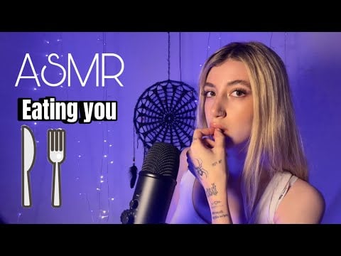 ASMR| Eating you & your negative energies ( mouth sound for relaxation )
