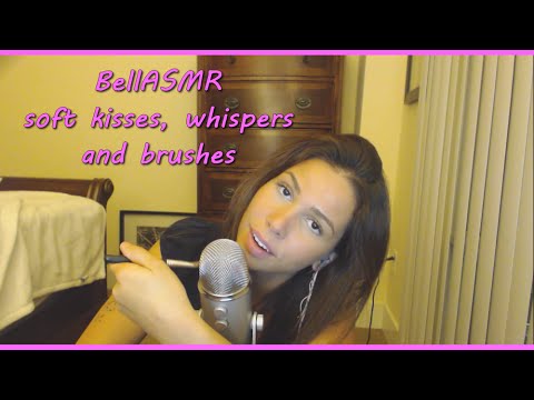 SOFT ASMR - Brushing, Breathing/Blowing ear to ear, kissing, whispering