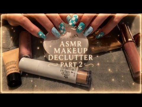 ASMR Clicky Whisper Lofi Makeup Declutter PART 2